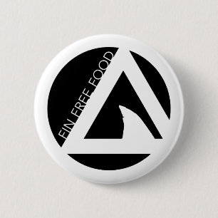 shark fin free food tricircles 6 cm round badge