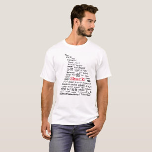 Shark Fin Multi-Language T-Shirt