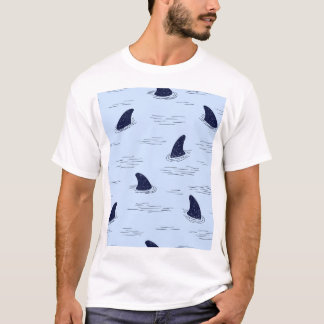 Shark Fin Ocean Pattern T-Shirt