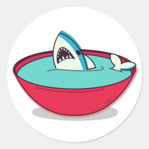 Shark Fin Soup Classic Round Sticker