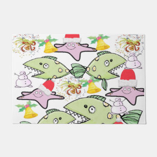 Shark, Fish Christmas Matt Doormat