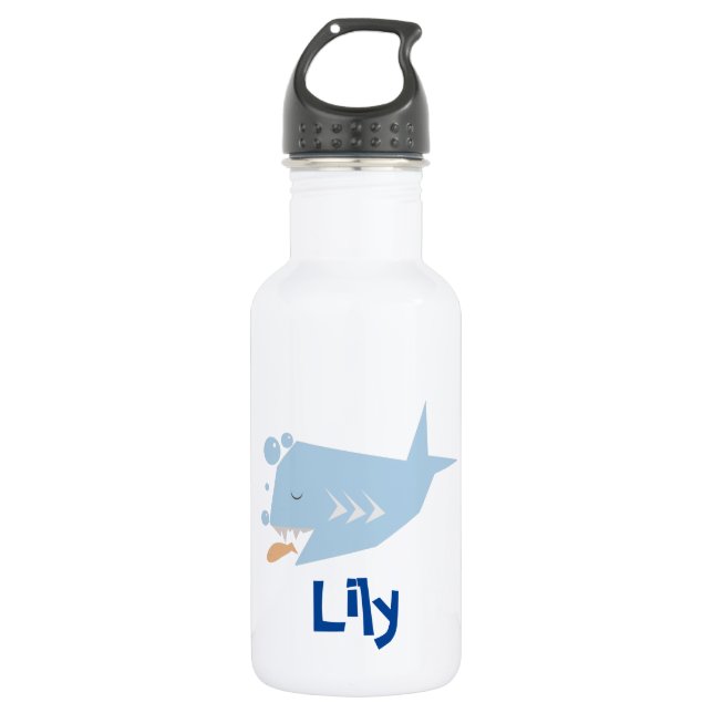 Shark Fish Kids Name 532 Ml Water Bottle (Front)