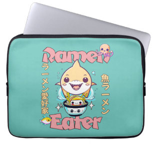 Shark Fish Ramen Eater - Asian food Lovers! Laptop Sleeve