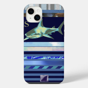 shark fish sea-animal blue-colour iPhone 14 plus case