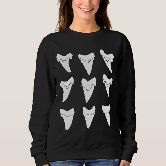 Shark Fish Tooth Types 2 Sweatshirt (Front)