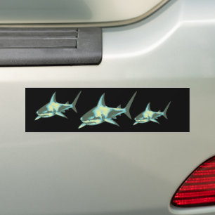 shark fish, wild animals bumper sticker