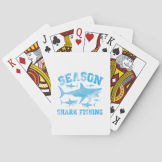shark fishing season playing cards
