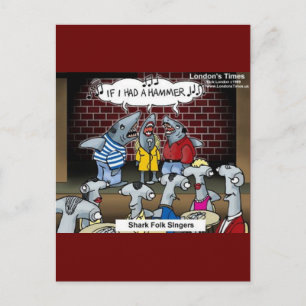Shark Folk Singers Funny Gifts Tees & Cards