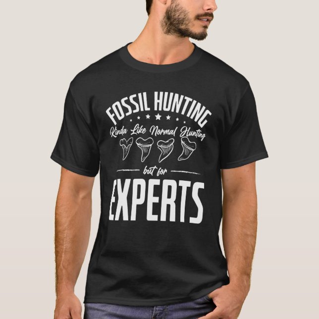Shark Fossil Tooth Hunter 2 T-Shirt (Front)