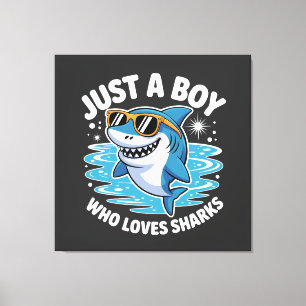 Shark Funny Quote Canvas Print