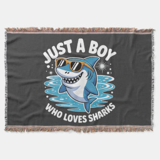 Shark Funny Quote  Throw Blanket