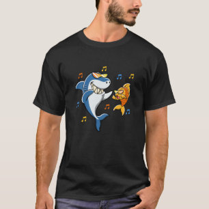 Shark Goldfish Dancing Party Cute Sea Animals T-Shirt