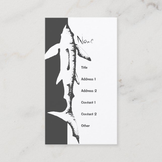 Shark Graphic Business Card (Front)