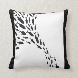 Shark Group Swiming Fish School Patterns Cushion