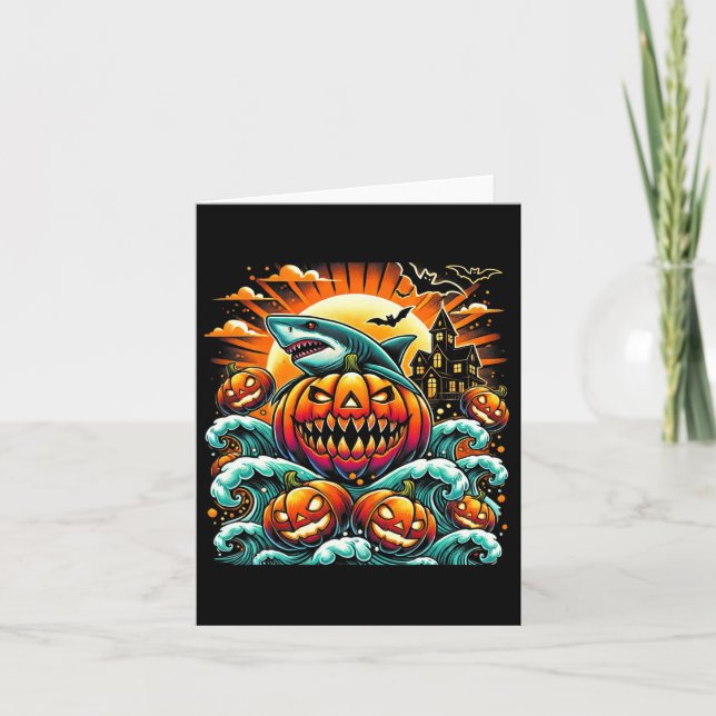 Shark Halloween  Card (Front)