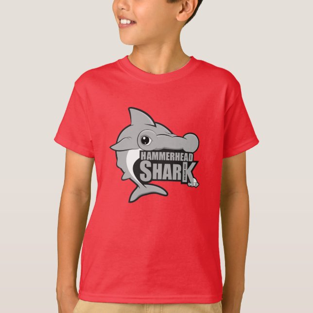 Shark. Hammerhead Shark Kids Tee (Front)