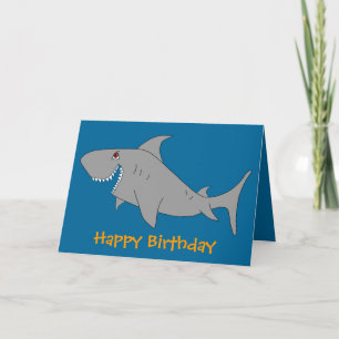 Shark Happy Birthday Card