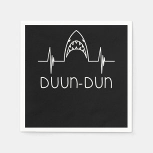 Shark Heartbeat Funny Shark    Shark Lovers Napkin