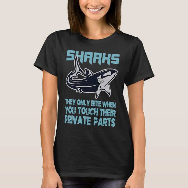 Shark I Bites Great white Ocean Wave Sea Diving T-Shirt (Front)