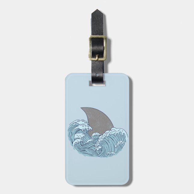 Shark illustration luggage tag (Front Vertical)