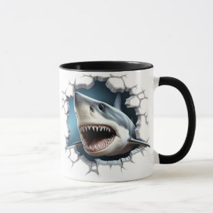Shark in a wall mug