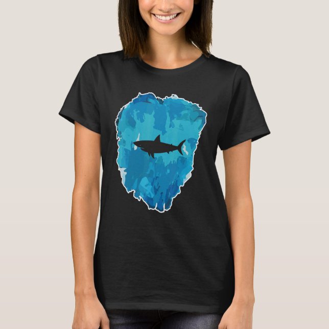Shark In An Ice Block For Eternity T-Shirt (Front)