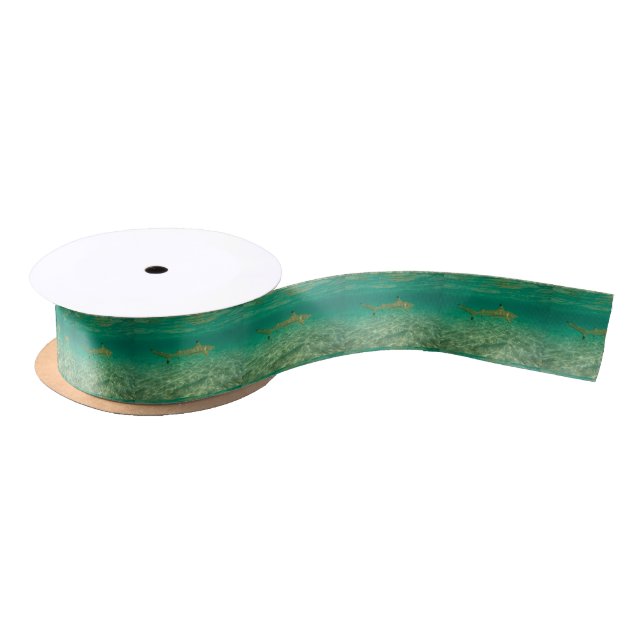 Shark in bora bora satin ribbon (Spool)