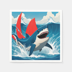 Shark in the Ocean Napkin