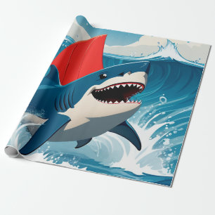 Shark in the Ocean Wrapping Paper