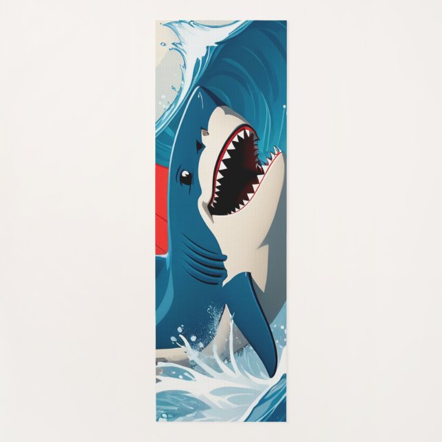 Shark in the Ocean  Yoga Mat (Front)