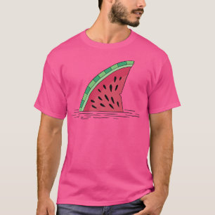 Shark in the Water Funny Watermelon Ironic T-Shirt