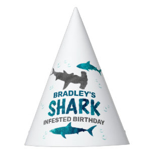 Shark Infested Any Age Birthday Party Hat