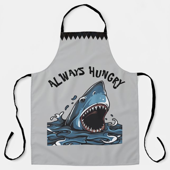 SHARK IS ALWAYS HUNGRY APRON (Front)