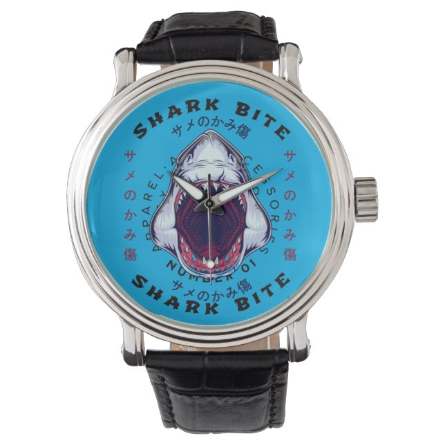 shark japanese style art cool watch (Front)