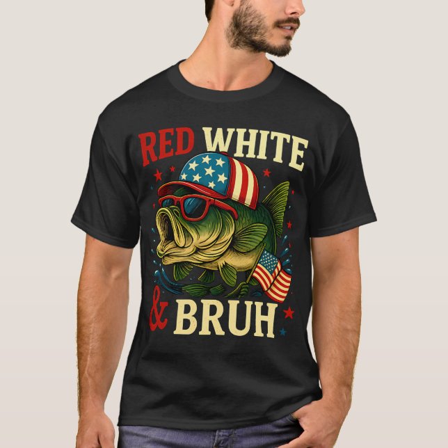 Shark jaws American flag T-Shirt (Front)