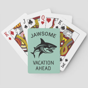 Shark Jawsome Vacation Ahead Playing Cards