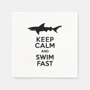 Shark - Keep Calm and Swim Fast Napkin