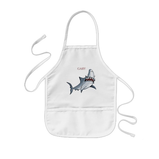 Shark kids apron. Personalized name. Kids Apron (Front)