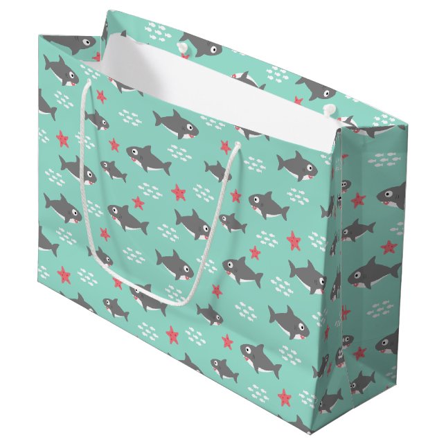 Shark Large Gift Bag (Front Angled)