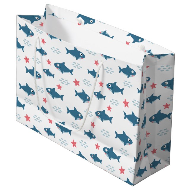 Shark Large Gift Bag (Front Angled)