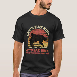 Shark Let'S Eat Punctuation Saves Lives Grammar Te T-Shirt