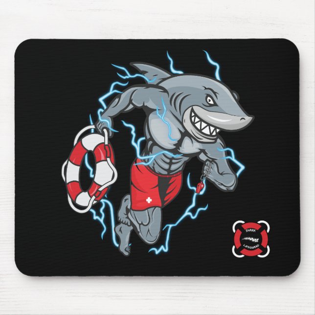 Shark Lifeguard Mouse Pad (Front)