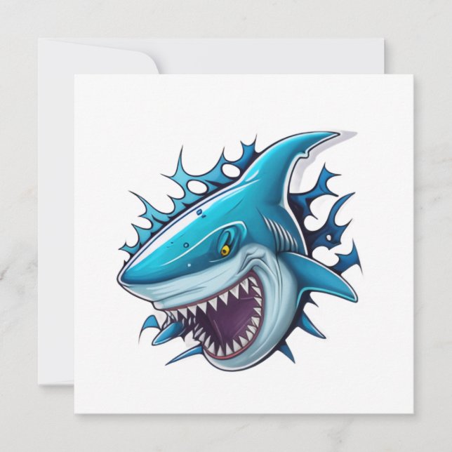 Shark logo T-Shirt Invitation (Front)