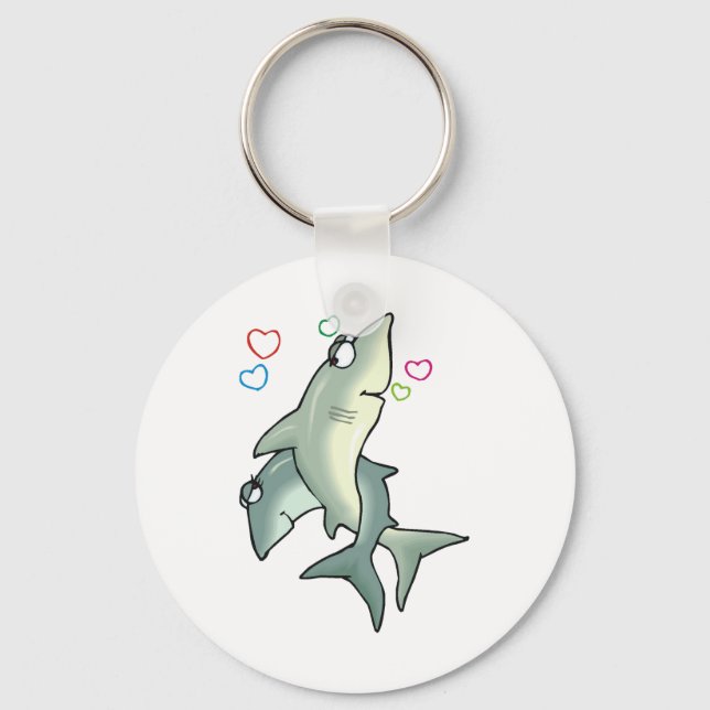 Shark Love Key Ring (Front)