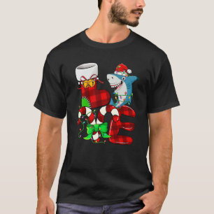 Shark Lover Christmas Shark Wearing Santa Hat Chri T-Shirt
