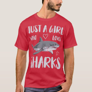 Shark Lover Marine Biology A Girl Who Loves Sharks T-Shirt