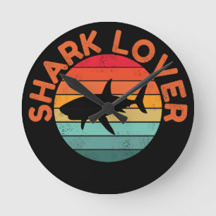 SHARK LOVER ROUND CLOCK