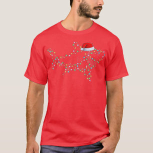 Shark Lover Xmas Lights Santa Hat Shark Christmas  T-Shirt