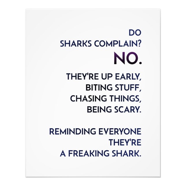 "Shark Mindset" Quote Photo Print (Front)