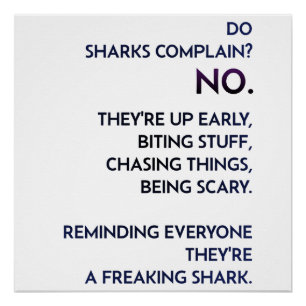 "Shark Mindset" Quote Poster